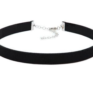 Black Suede Choker- Adjustable 12.5' - 15' inch Imitation Suede Trendy choker #2